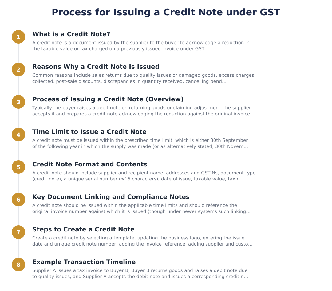 Process for Issuing a Credit Note under GST