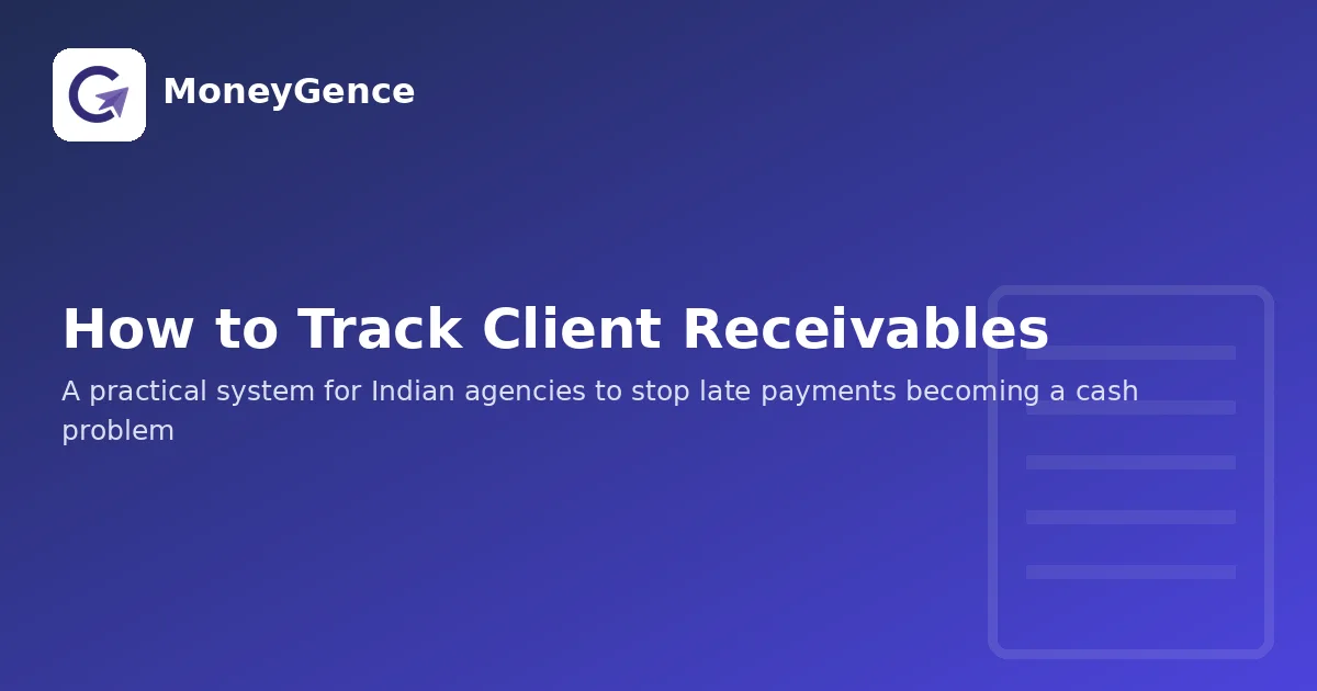 How to Track Client Receivables: A Practical System for Indian Agencies