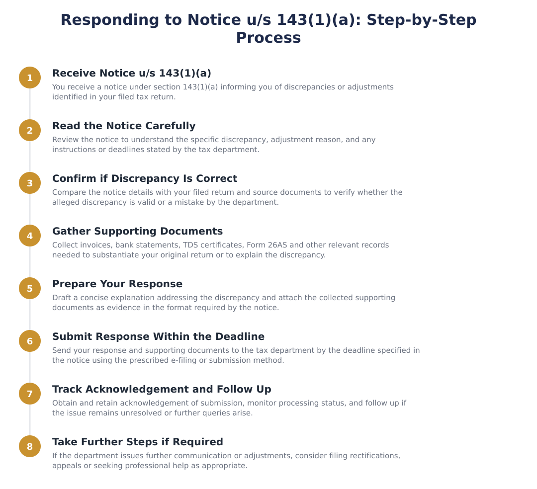 Responding to Notice u/s 143(1)(a): Step-by-Step Process