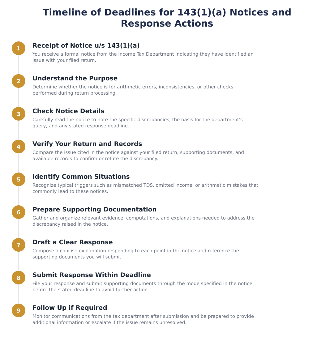 Timeline of Deadlines for 143(1)(a) Notices and Response Actions