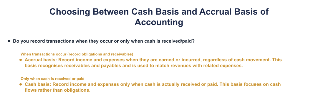 Choosing Between Cash Basis and Accrual Basis of Accounting